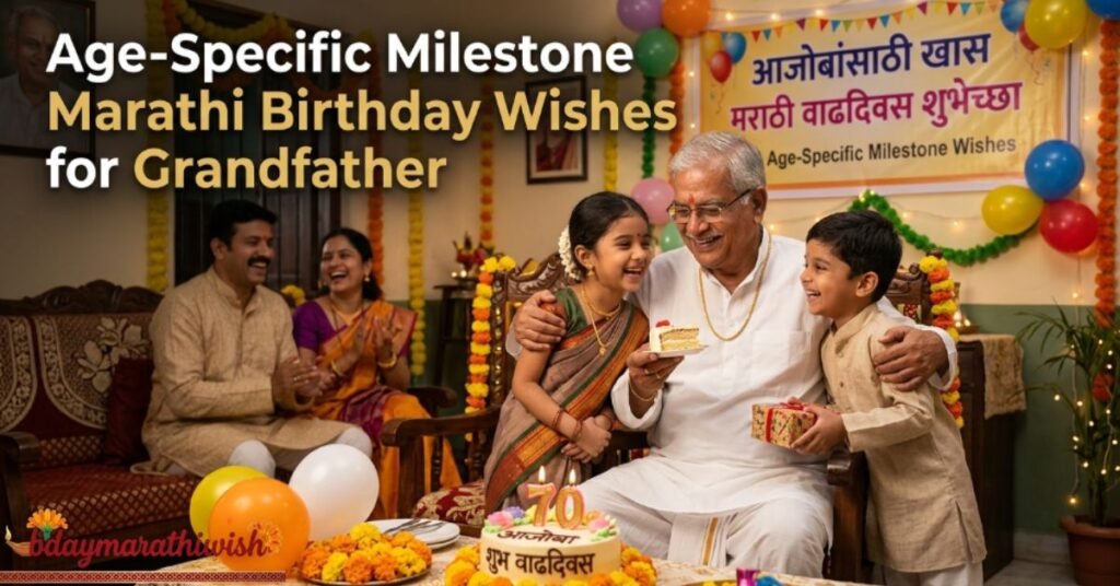 Age-Specific Milestone Marathi Birthday Wishes for Grandfather