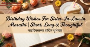 Birthday Wishes For Sister-In-Law in Marathi Short, Long & Thoughtful