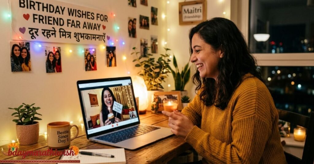 Birthday Wishes for Friend Far Away (दूर राहणाऱ्या मित्रासाठी शुभेच्छा)