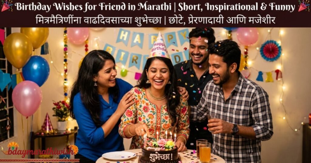 Birthday Wishes for Friend in Marathi Short, Inspirational & Funny