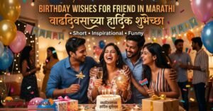 Birthday Wishes for Friend in Marathi Short, Inspirational & Funny