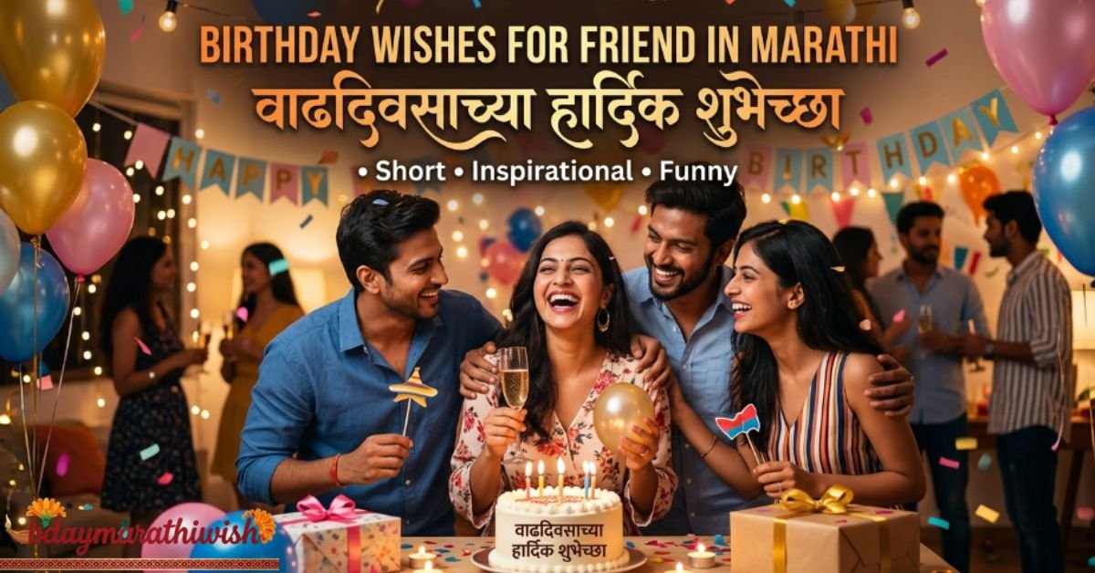 Birthday Wishes for Friend in Marathi Short, Inspirational & Funny