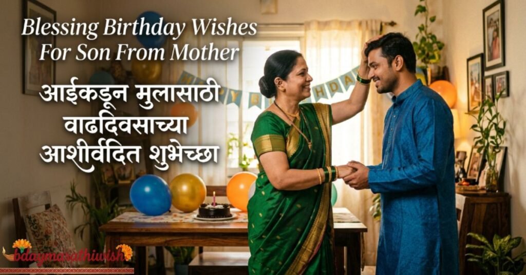 Blessing Birthday Wishes For Son From Mother in Marathi