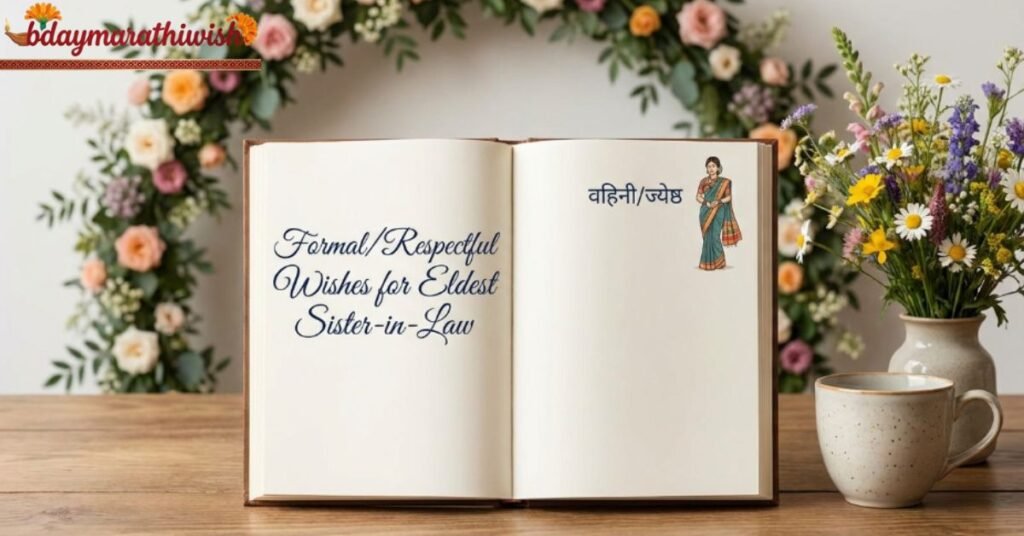 FormalRespectful Wishes for Eldest Sister-in-Law (वहिनीज्येष्ठ)