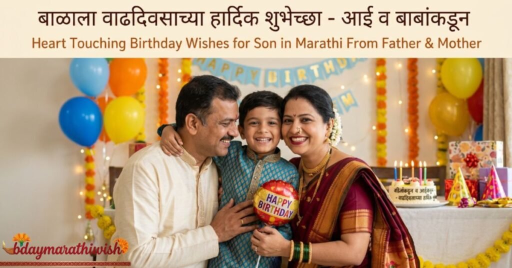 Heart Touching Birthday Wishes for Son in Marathi From Father & Mother