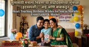 Heart Touching Birthday Wishes for Son in Marathi From Father & Mother