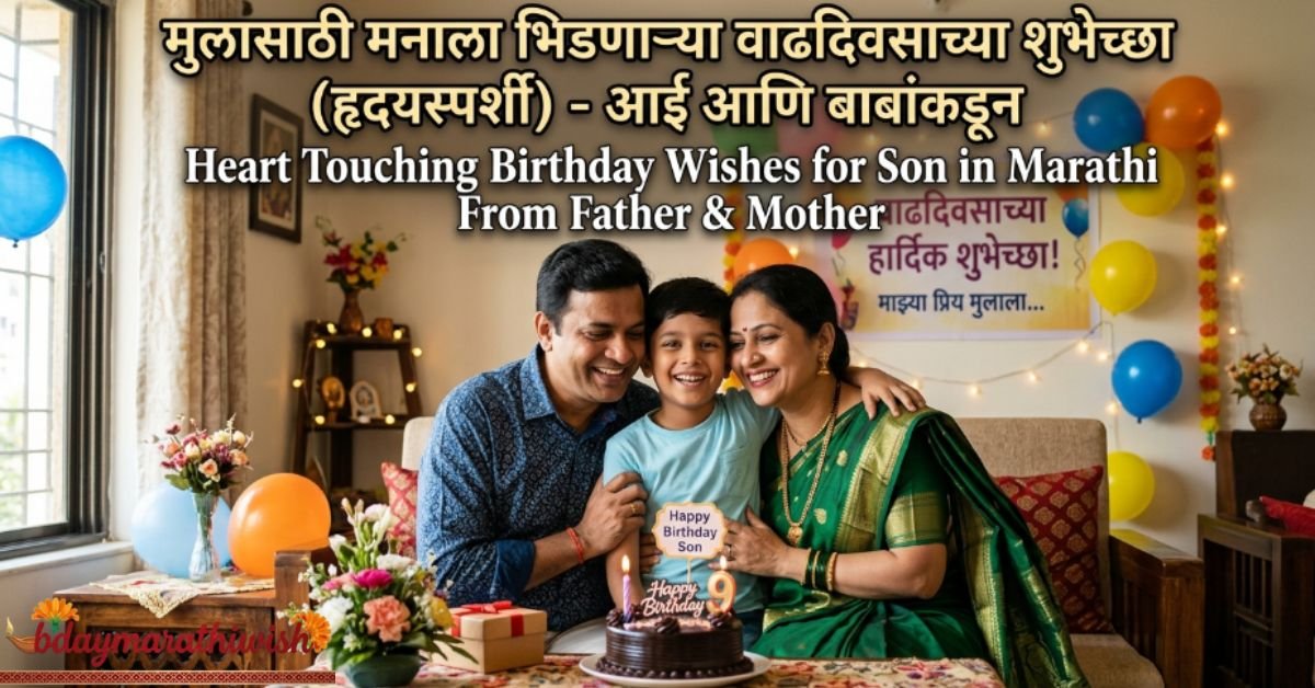 Heart Touching Birthday Wishes for Son in Marathi From Father & Mother
