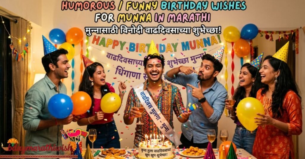 Humorous Funny Birthday Wishes for Munna in Marathi