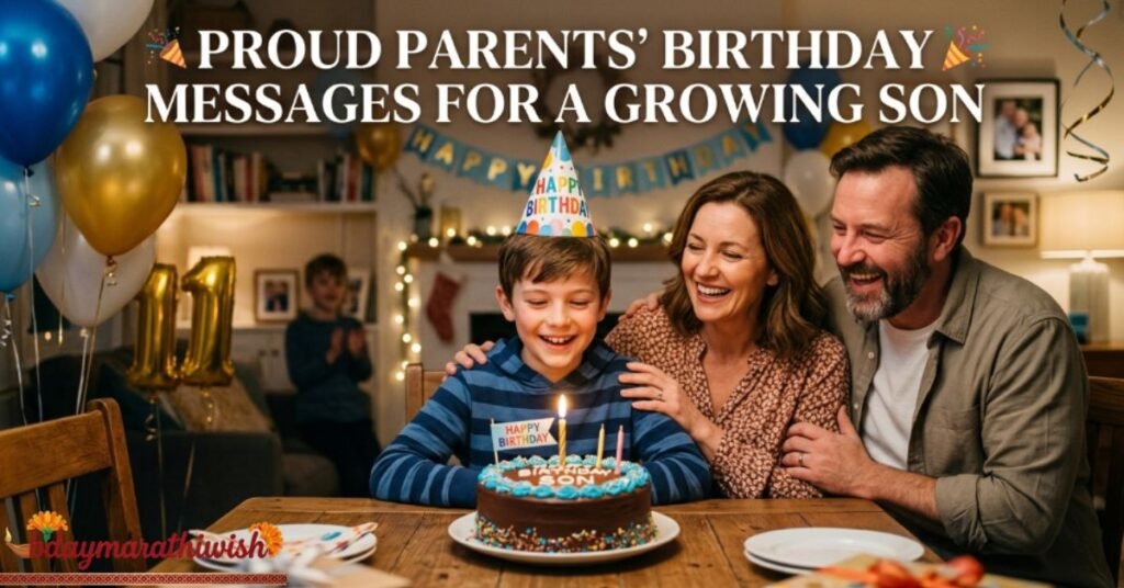 Proud Parents' Birthday Messages for a Growing Son