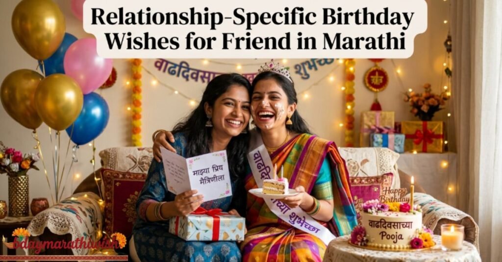 Relationship-Specific Birthday Wishes for Friend in Marathi