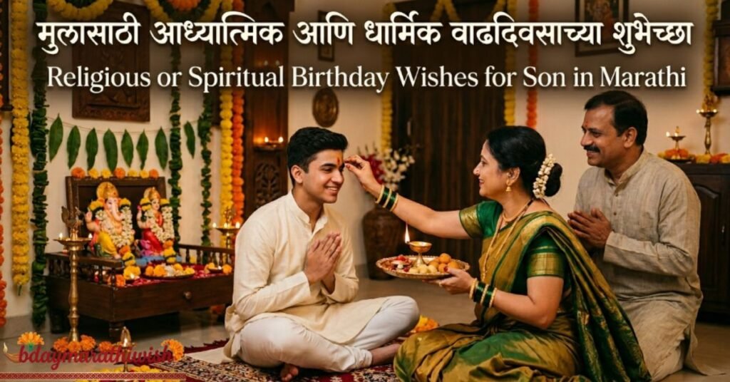 Religious or Spiritual Birthday Wishes for Son in Marathi
