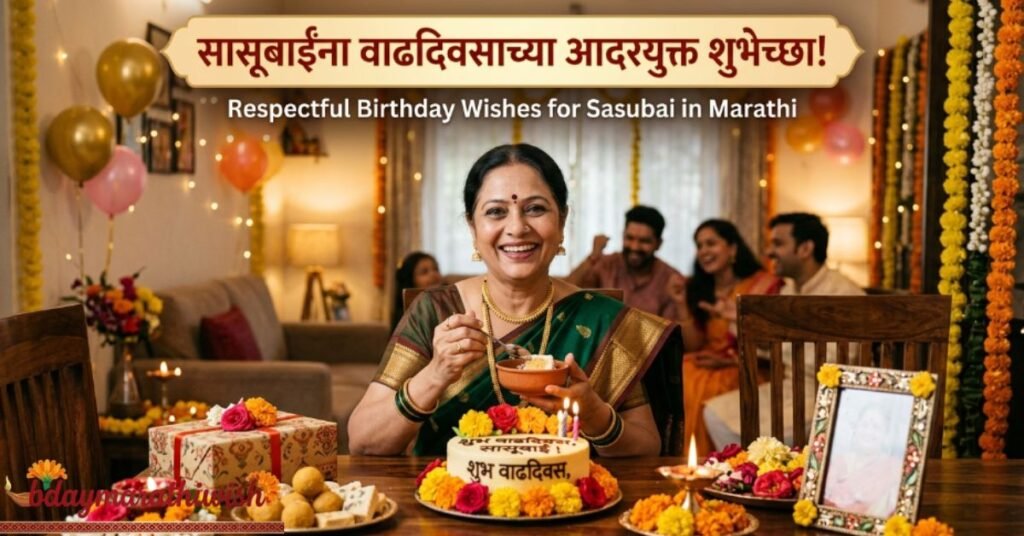 Respectful Birthday Wishes for Sasubai in Marathi