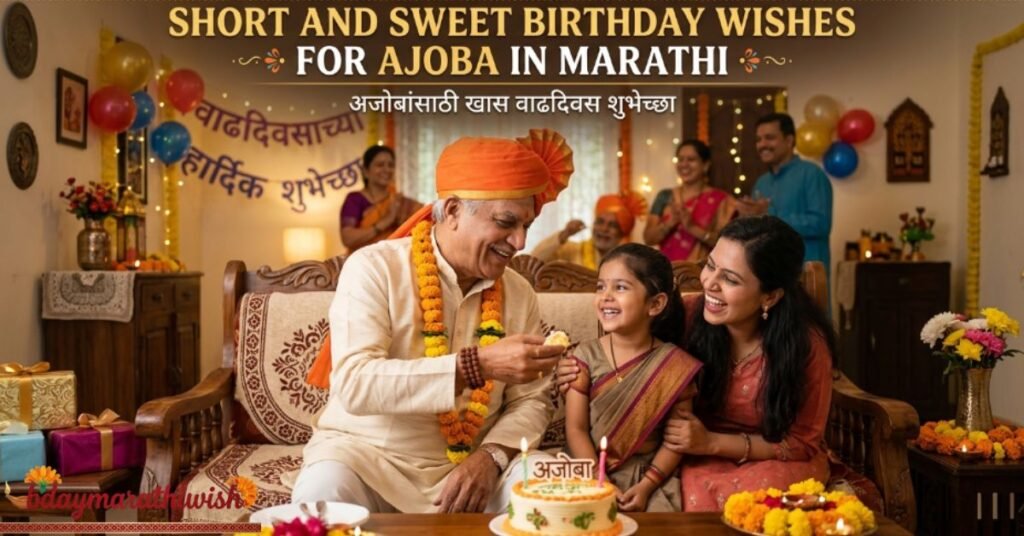 Short and Sweet Birthday Wishes for Ajoba in Marathi