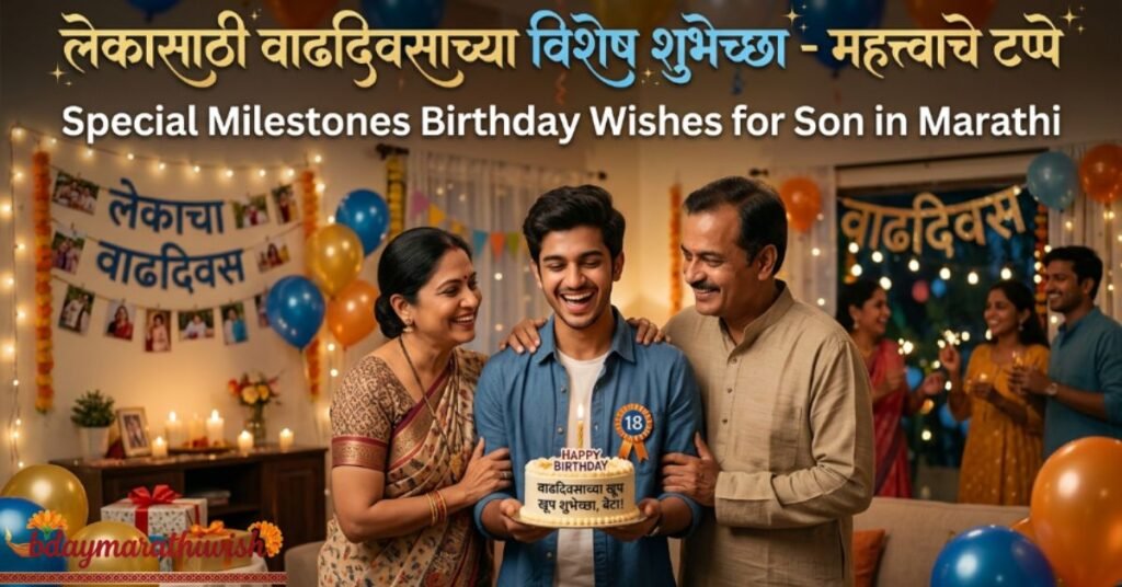 Special Milestones Birthday Wishes for Son in Marathi