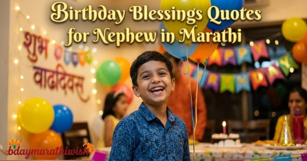 Birthday Blessings Quotes for Nephew in Marathi