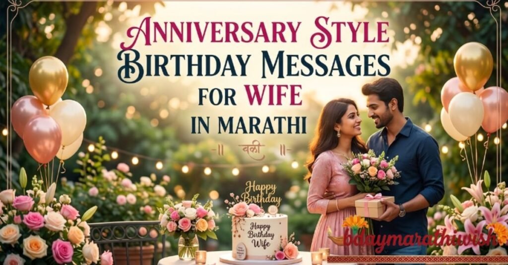 Anniversary Style Birthday Messages for Wife in Marathi