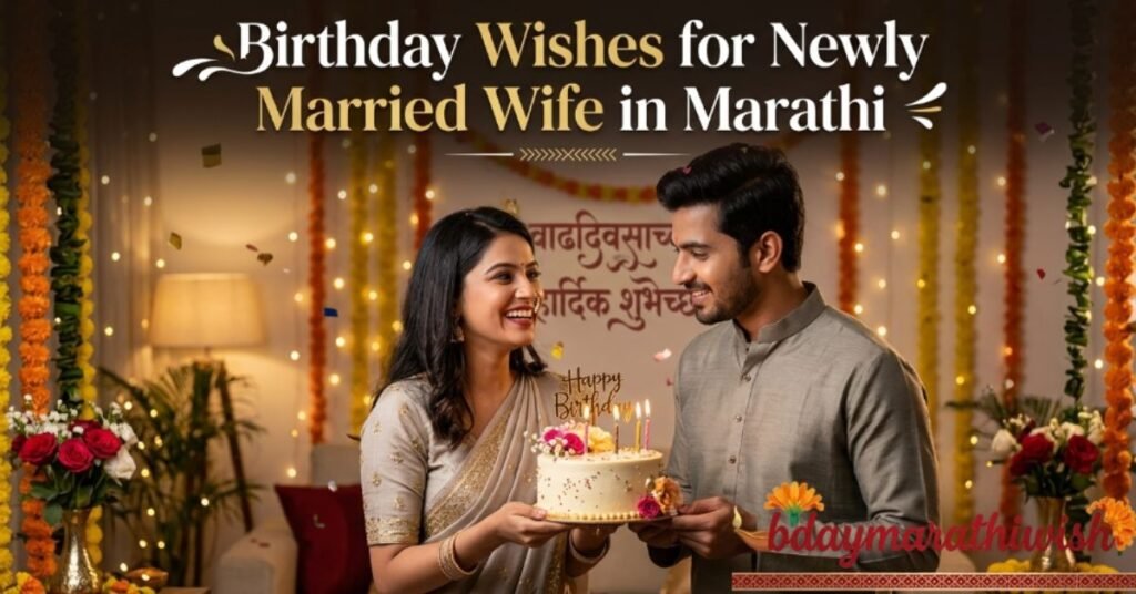 Birthday Wishes for Newly Married Wife in Marathi