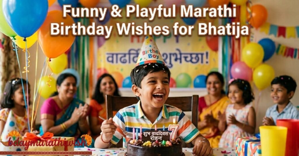 Funny & Playful Marathi Birthday Wishes for Bhatija