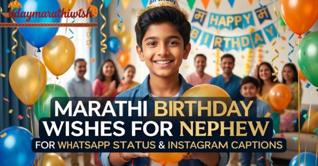 Marathi Birthday Wishes for Nephew for WhatsApp Status & Instagram Captions