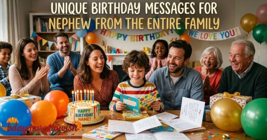 Unique Birthday Messages for Nephew from the Entire Family