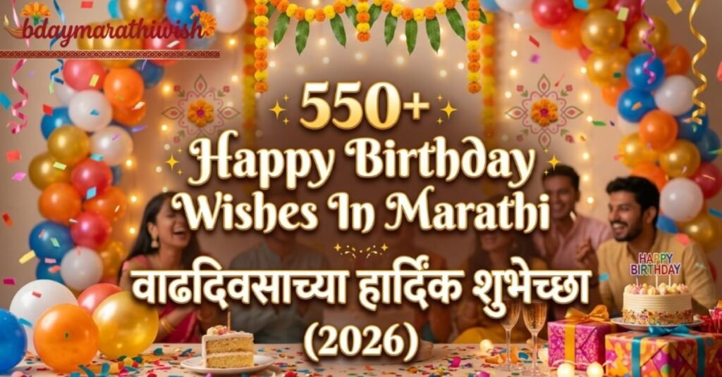 550+ Happy Birthday Wishes In Marathi – वाढदिवसाच्या हार्दिक शुभेच्छा (2026)