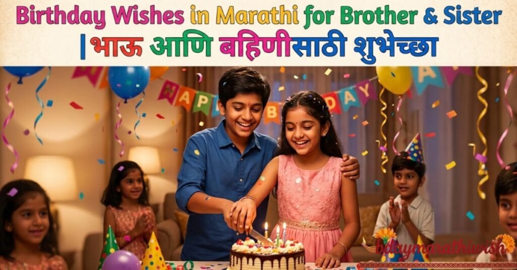 Birthday Wishes in Marathi for Brother & Sister | भाऊ आणि बहिणीसाठी शुभेच्छा